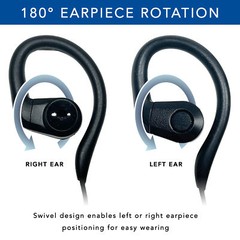 MaximalPower Listen Only 180° Earpiece 3.5mm Ear Hook for 2-Way Radios Speakers