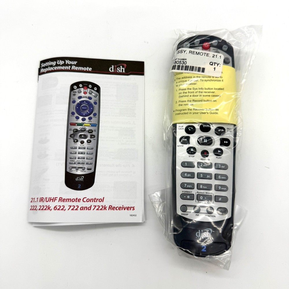 Dish Network 21.1 IR/UHF PRO Remote Control TV2