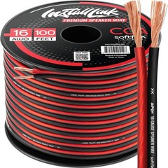 16 AWG Gauge Speaker Wire Cable Stereo, Car or Home Theater, CCA (100 Feet)