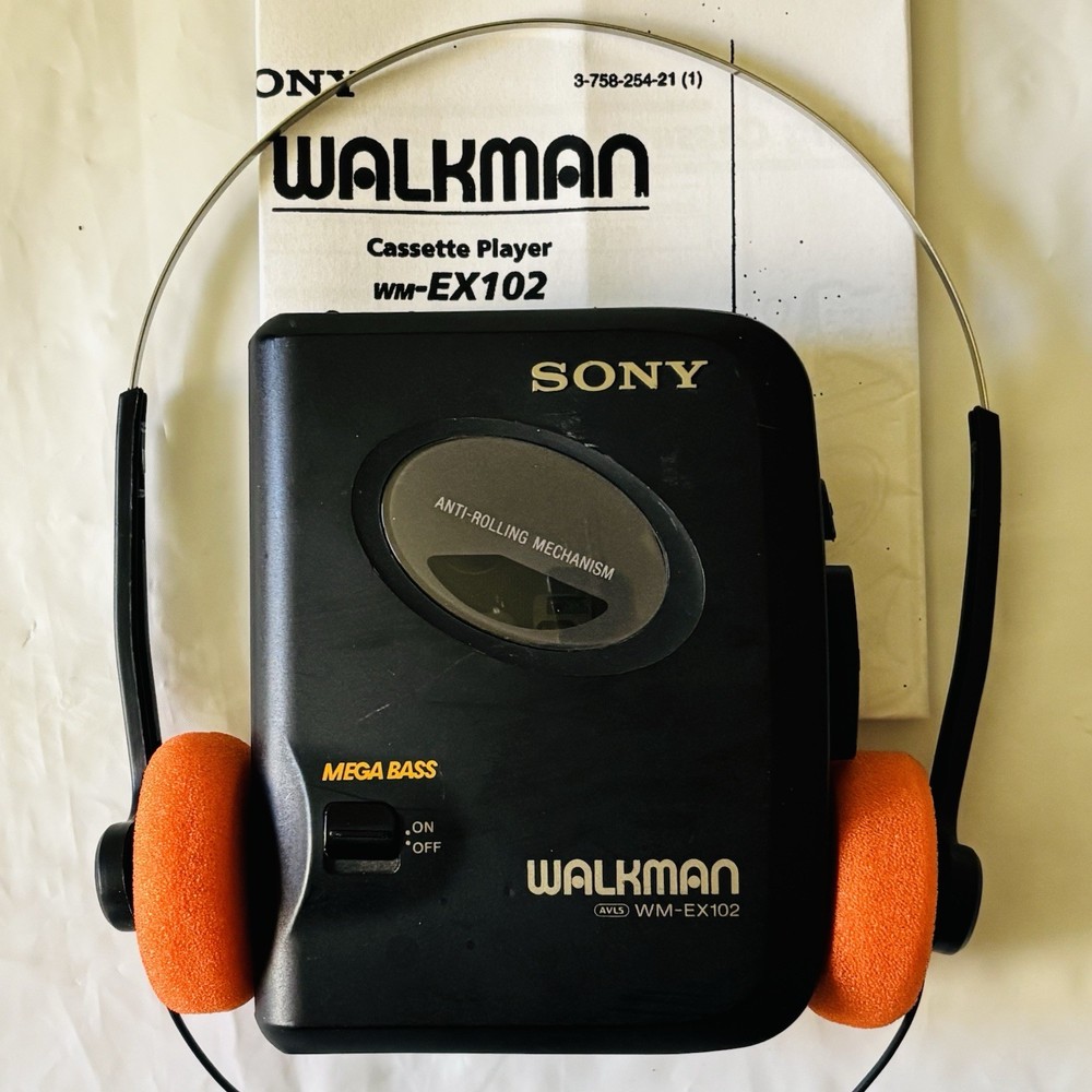 SONY Walkman WM-EX102 Cassette Player – New Belt – Reconditioned