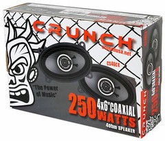 Pair Crunch CS46CX 250 Watt 4 x 6″ 2-Way Coaxial Car Audio Speakers