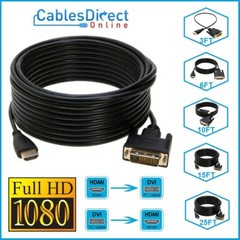 DVI-D to HDMI Cable Monitor Cord PC Laptop Monitor LCD Projector Display Adapter