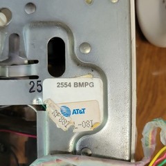 AT&T 2554 BMPG Beige Corded Wall Telephone Wall Mountable Vintage/Retro 1981
