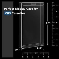 50x Box Protector Sleeves for Premium VHS Cassette Tape Protective Plastic Case