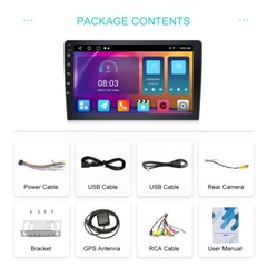 10″ Android 15 Double 2Din Car Stereo CarPlay Auto Radio GPS Navi WiFi BT 2+64GB