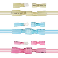 220x Waterproof Heat Shrink Spade Wire Connectors Electrical Crimp Terminals Kit