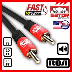 Subwoofer Audio Cable 1 RCA To 1 RCA Coaxial Dual Layer Gold Plated Plug Cord