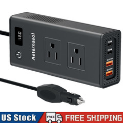200W Car Power Inverter DC 12V to AC 110V Converter Adapter Charger Outlet US