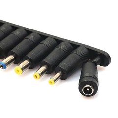 Kado DC Adapter 8 Connector Set for Monitor, Webcam, N/A with 8 Tips, Black
