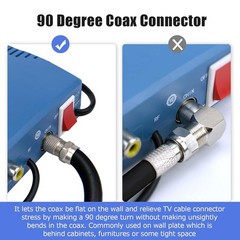 90 Degree Right Angle F Female to Male Connector Coax Adapter TV F-Type M/F Lot