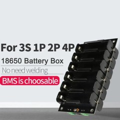 12.6V 3S 18650 Power Wall Battery Pack Case Box 40A/80A BMS Protection Board DIY