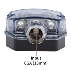 2 Way Distribution Block 0-4 AWG In, 4-8 AWG Out Car Audio Amp Power or Ground