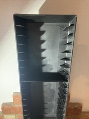 Vintage Laserline 25 VHS Tape Tower Storage Rack Black Plastic Video Movie Tower