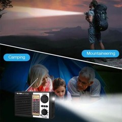 Solar Radio Portable FM/AM SW Digital Bluetooth Speaker MP3 Player Rechargeable