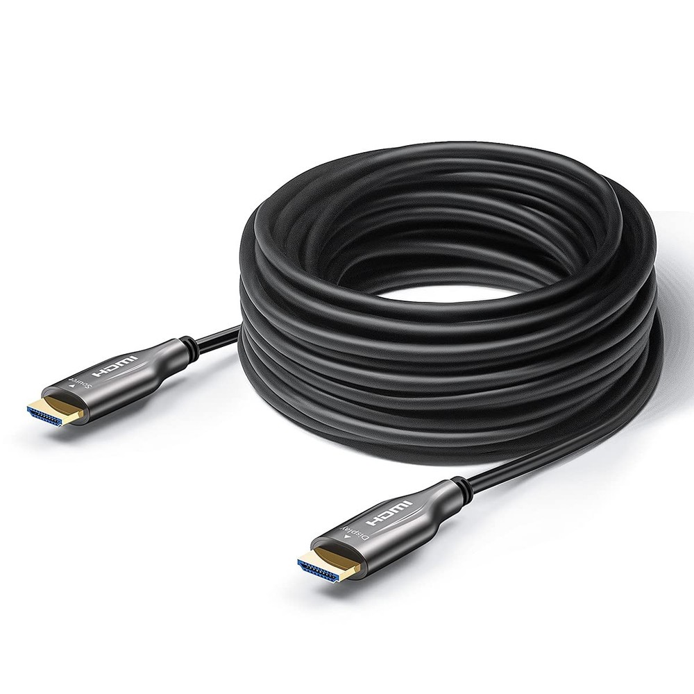 EVAIO Fiber Optic HDMI Cable 100FT HDMI 2.0 18Gbps 4K 60Hz HDR10 Black