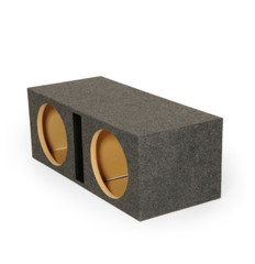 QPower QBASS Dual 12-Inch Heavy Duty Car Audio Subwoofer Enclosure Box Charcoal