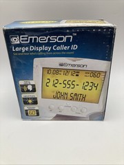 Emerson EM-60 Large Lighted Display Talking Caller ID Voice 60 Number Memory