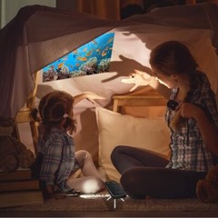 Mini Projector 1080P HD Video DLP Projector Android 9.0 bluetooth home theater