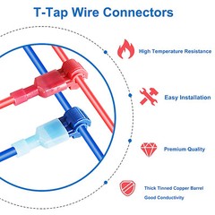 240/60 T-Tap Quick Splice Scotch Lock Spade Wire Terminal Connectors Crimp Cable