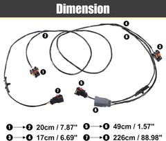 1 Set Front Fog Light Lamp Wiring Harness for Chrysler 300 2005 2006 2007 200…