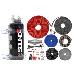 SoundBox 4 Gauge Amp Kit Amplifier Install Wiring & 2.5 Farad Digital Capacitor,