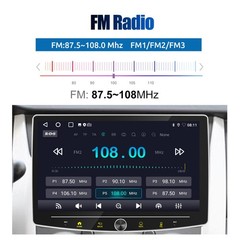 10.1” Single 1Din Android 15 Carplay Rotatable 4+64GB Car Stereo Radio GPS Navi