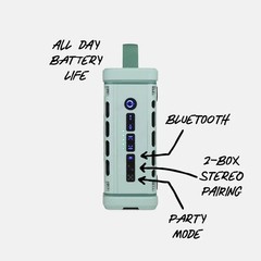 TURTLEBOX Ranger Bluetooth Portable Speaker 2″ River Rock