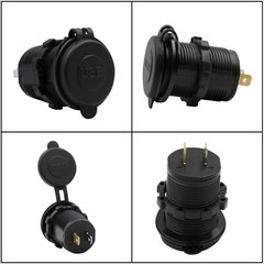 12V Car Lighter Socket Dual 2.1A USB Port Charger Power Outlet LED