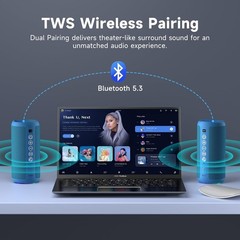 24W Wireless Outdoor Speaker with Dual Pairing & Hi-Fi Sound – 30 Hours Playtime