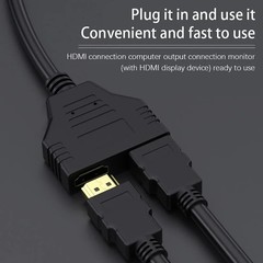 4K HDMI Splitter Adapter 1 In 2 Out Cable Male to Dual Female Converter Lot Pack
