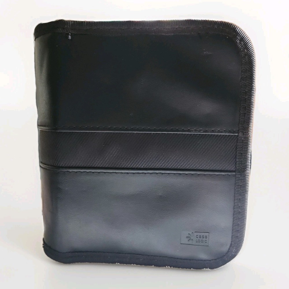 CD DVD Carry Storage Binder Holds 28 Case Logic Black Nylon Travel Case-28