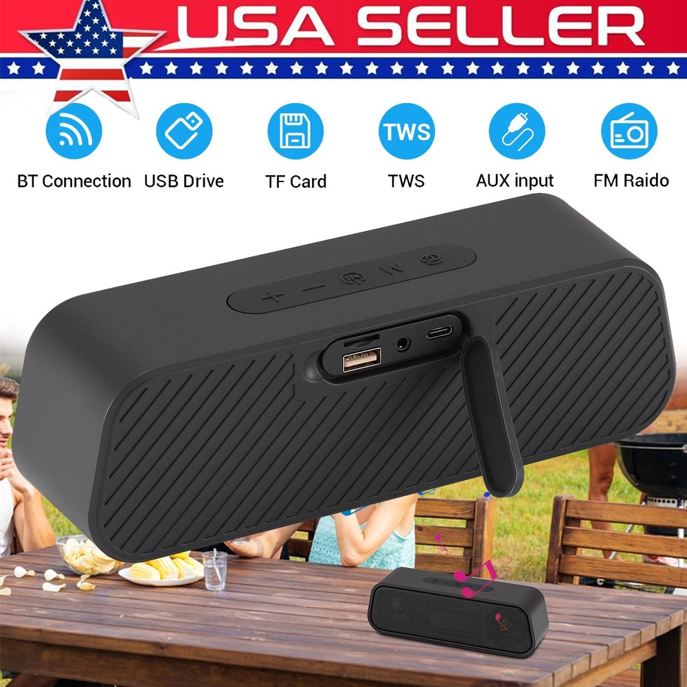 Portble Rechargeable Bluetooth Speaker Bass Sound Desktop Speaker USB/ FM/TF/TWS