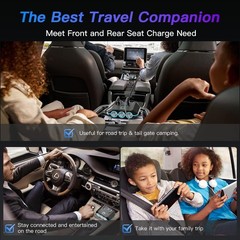 Car Cigarette Lighter Socket 3 USB Charger Splitter Outlet Power Adapter 12V-24V