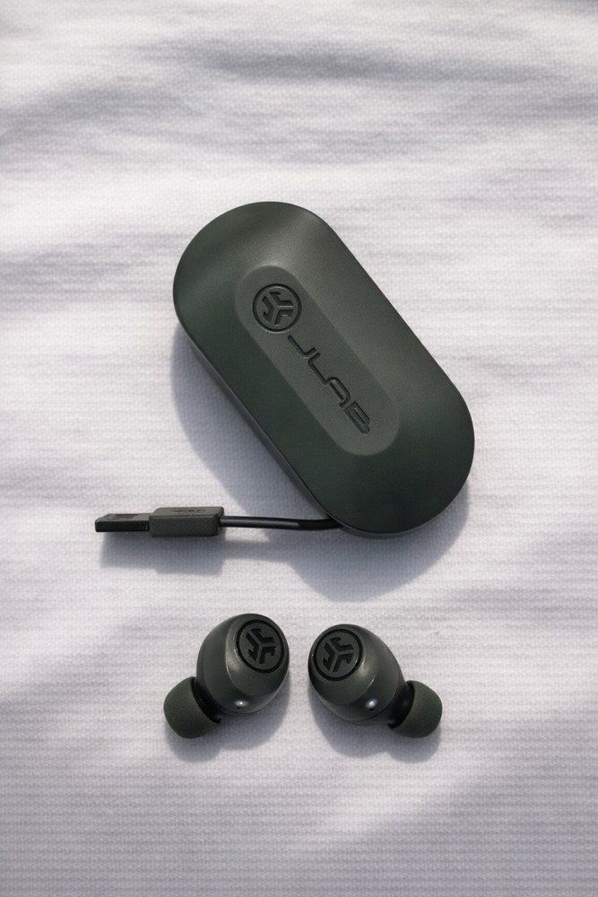 JLab JBuds Air In-Ear Bluetooth Wireless Earbuds Green with Charging Case