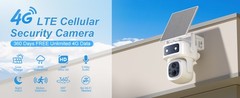 ONE YEAR FREE TRAFFIC Solar Powered No Wifi Security Camera 4G LTE SIM Card