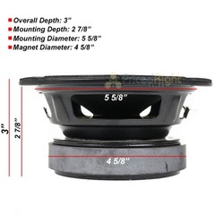 (4) RI Audio 6.5″ Midrange Bullet Speaker 400W Peak Power 200W RMS 4 Ohm