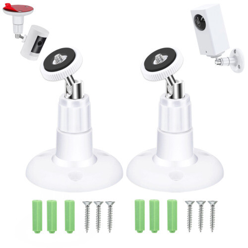 2pcs Universal Wall Mount Bracket for Security Camera with 1/4″ Screw Connector