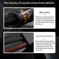 YYTCG HiFi Speaker Cable Oxygen-Free Copper 24K Gold Banana/Y Plug Audio Wire