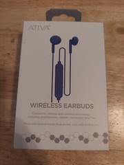 Ativa™ Wireless Earbuds, Blue, ODV008-BLU