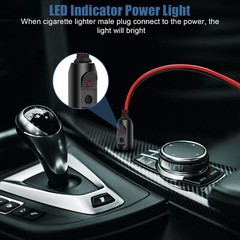 4 PACK Fused 12V ~ 24V Male Car Cigarette Lighter Plug Socket Connector Cable