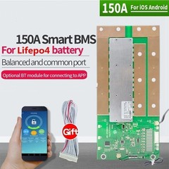 US – JBD 4S 12V/8S 24V 150A LiFePO4 Smart Battery BMS Board Balancer w/Bluetooth