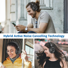 Active Noise Cancelling Headphones, 70 Hours Playtime Bluetooth Headphones Wirel