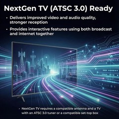 Outdoor Attic Mount Long Range TV Antenna 45 Mile Range 4K Ultra HD Ready ATSC