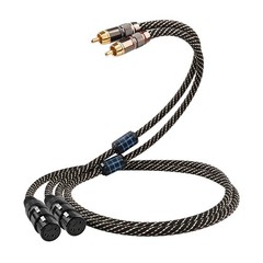 RCA to XLR Adapter Cables 1.64FT – 2-Pack Male to Female, Gold-Plated, HiFi Audi