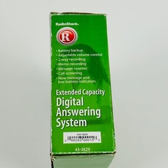 Radio Shack Extended Capacity Digital Answering System 60 Mins Answering Machine