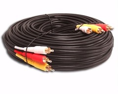 60ft foot 3 triple RCA Composite Audio Video AV Cable For DVD HDTV TV lcd plasma