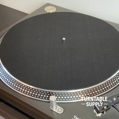 Carbon Fiber Turntable Slipmat 12” – Anti-Static DJ Record Mat – 2mm Thick Black
