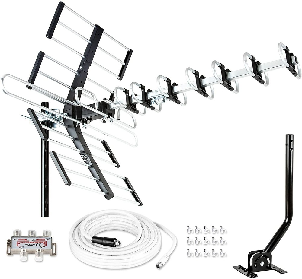 Five Star Outdoor HDTV Antenna up to 200 Mile, Digital Antenna, Kit + J Mount
