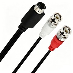 S-Video Y Splitter Cable 4Pin S-VHS SVHS Male to Dual BNC Male Connector Adapter