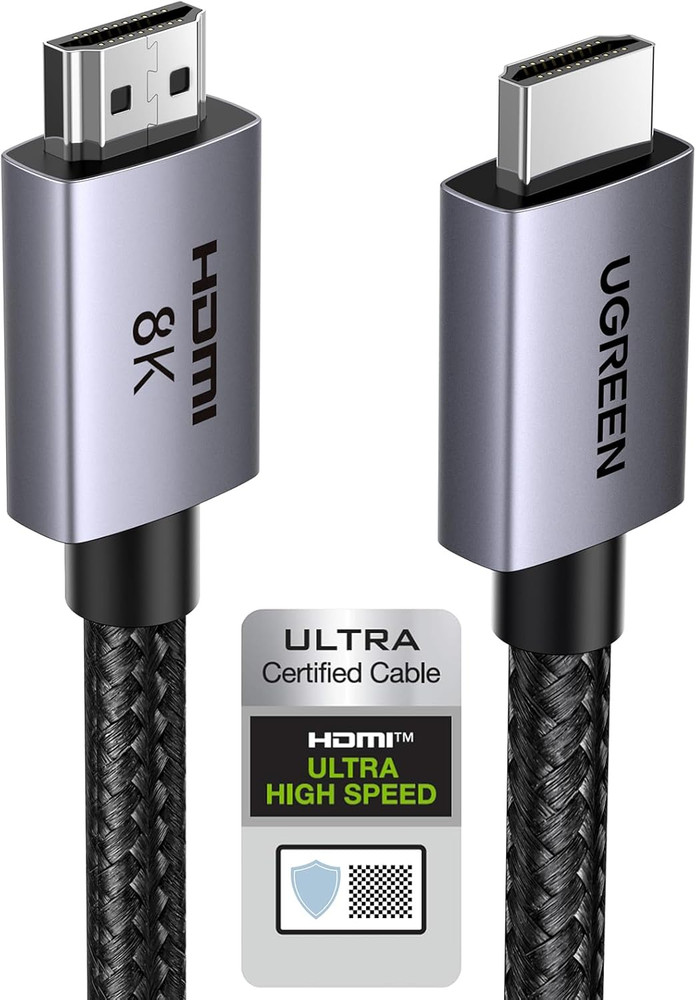 UGREEN 8K HDMI 2.1 Cable 48Gbps 6.6FT, Certified Ultra High Speed HDMI Cord Alum